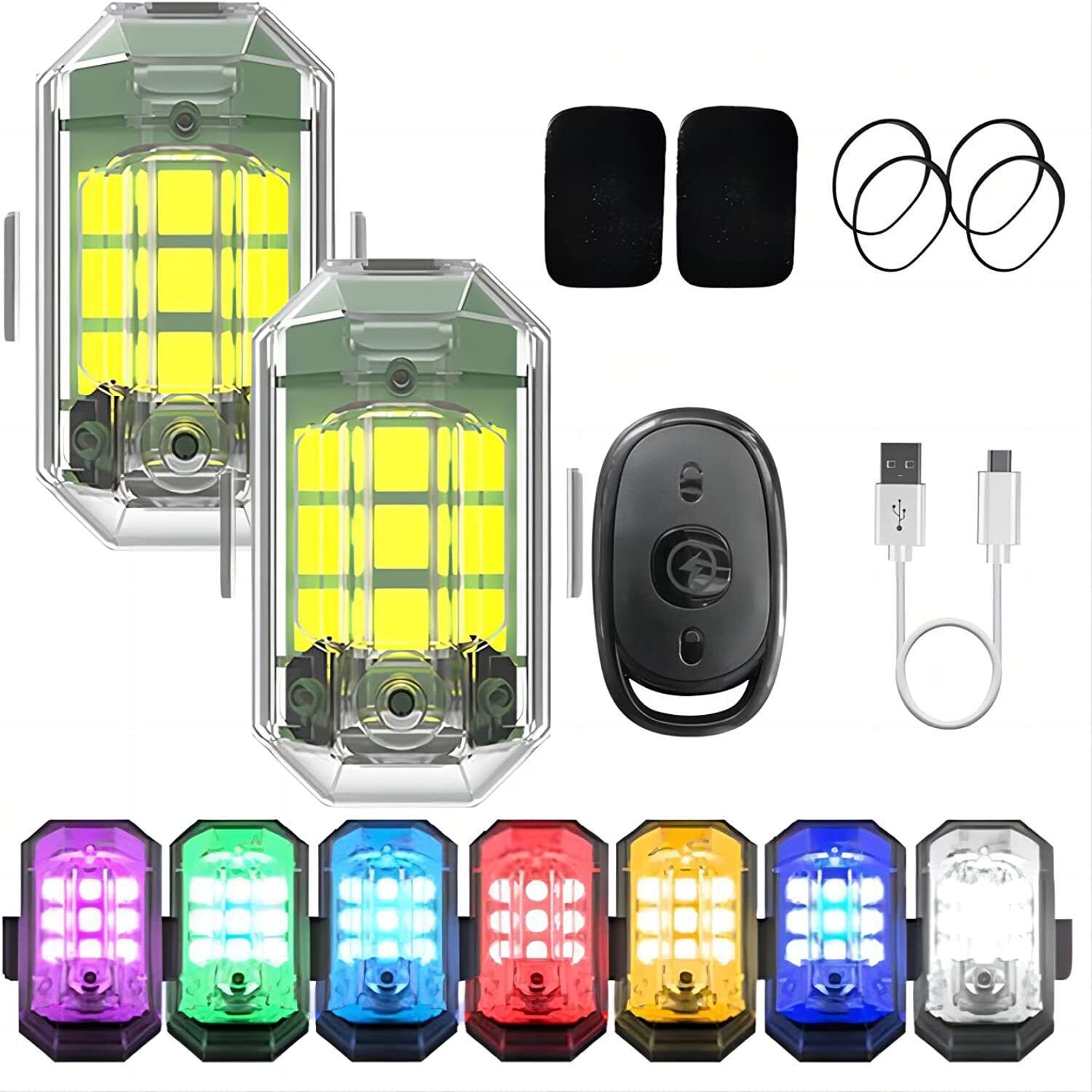 Drone Led Light - 1/2/4 stuks RC motorfietsverlichting, LED flitslicht,