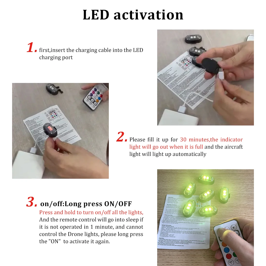 2/4/8Pcs Draadloze Afstandsbed - Drone Led Light recensie en prijs