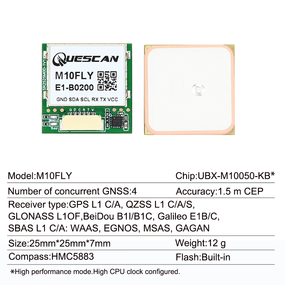 Quescan 25mm * 25mm M10FLY 10H - Drone Gps Module recensie en prijs